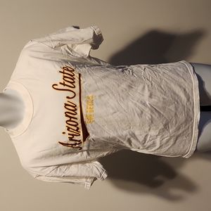 Arizona state university sundevils white L tshirt